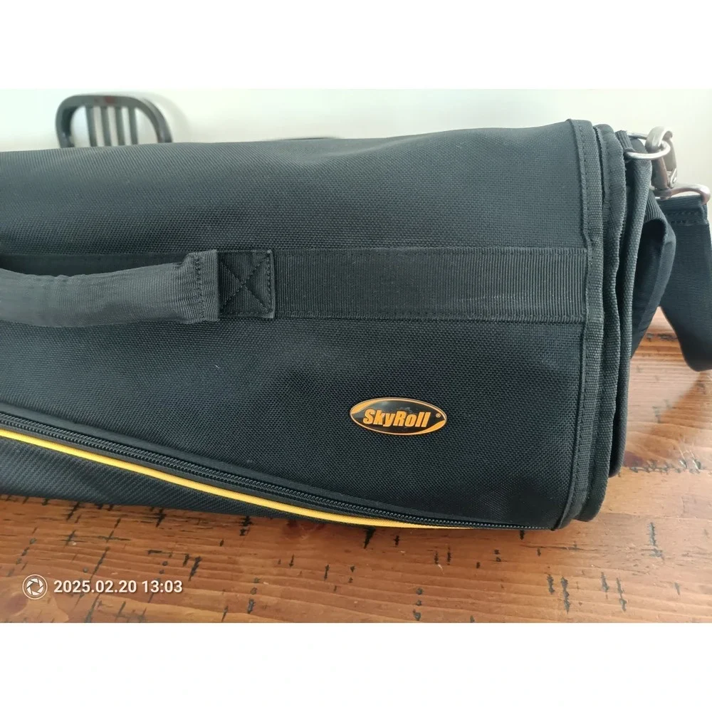 SkyRoll Black Nylon Garment Bag Compact Suit Travel Roll-Up Carry-On Luggage